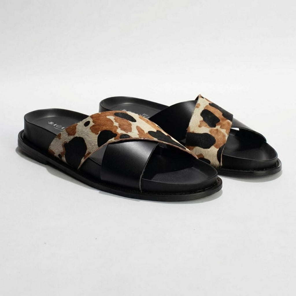 Beryl Sandals - Cow/Black