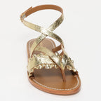 Sandalias Strevi - Dorado Craquelado