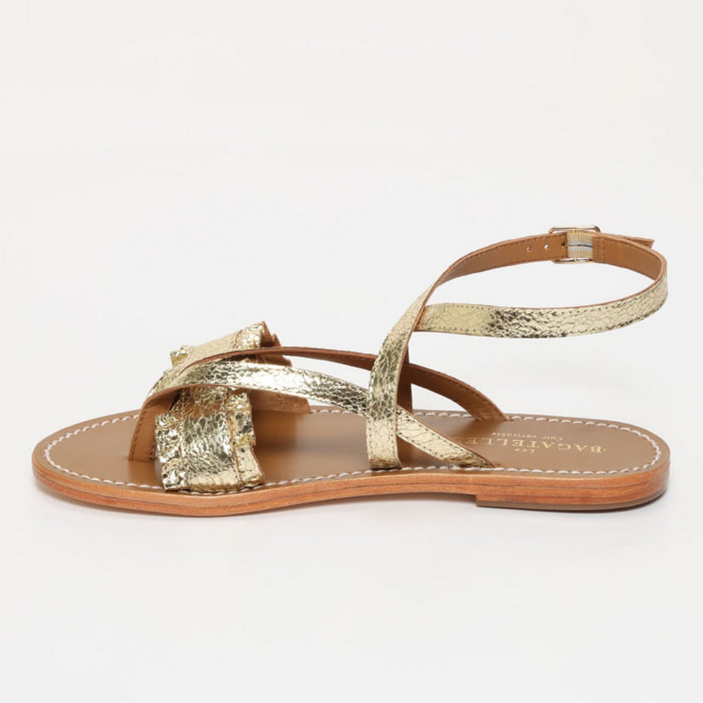 Sandalias Strevi - Dorado Craquelado