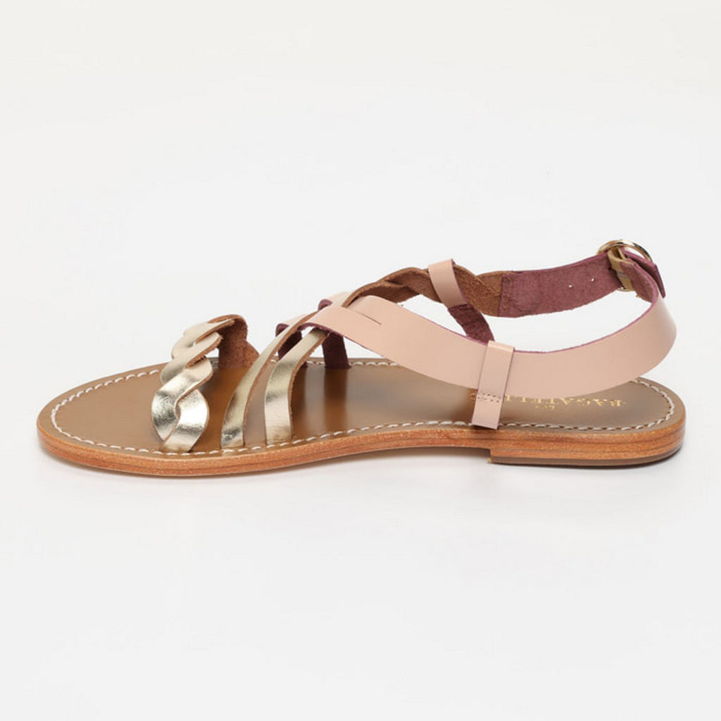 Lido Sandals - Pink/Gold Mirror
