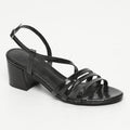 Sandalias de Tacón Nala - Black Crackle