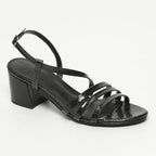 Sandalias de Tacón Nala - Black Crackle