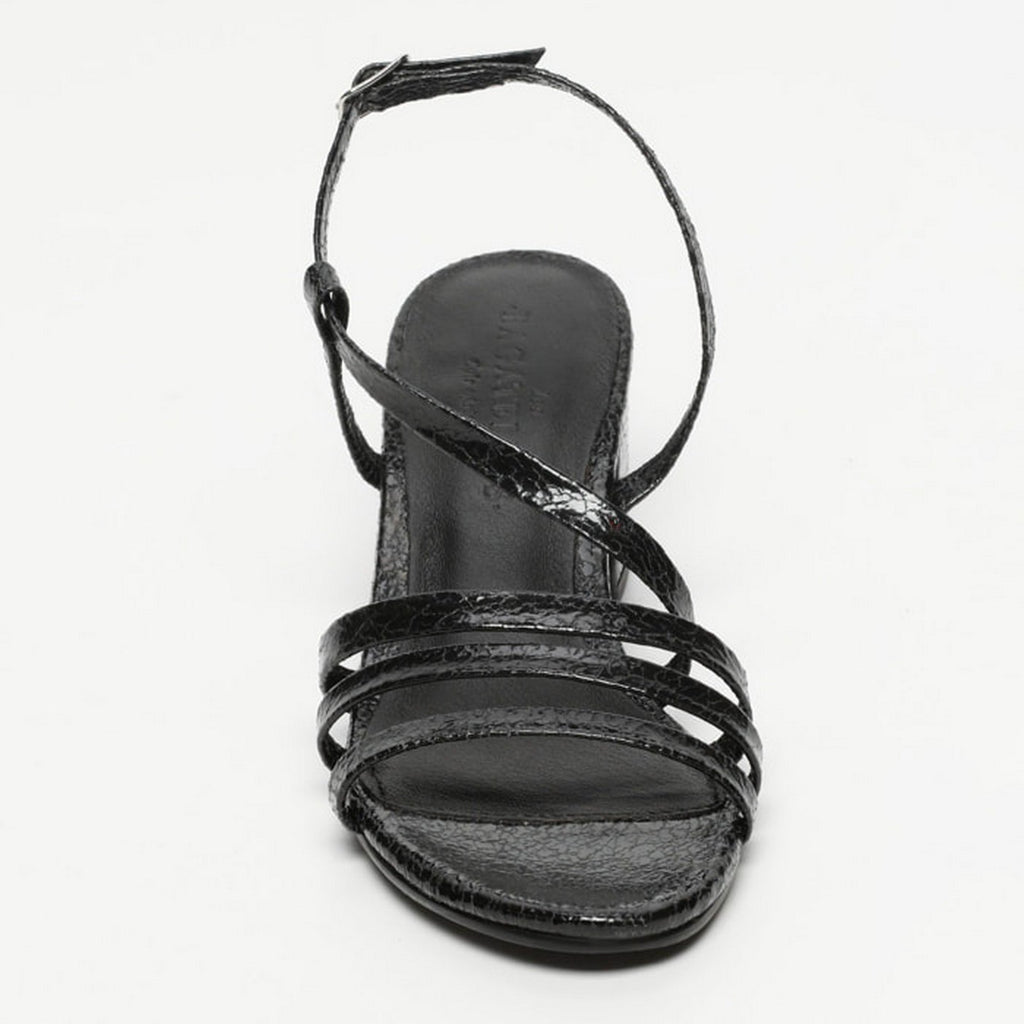 Sandalias de Tacón Nala - Black Crackle