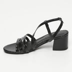 Sandalias de Tacón Nala - Black Crackle