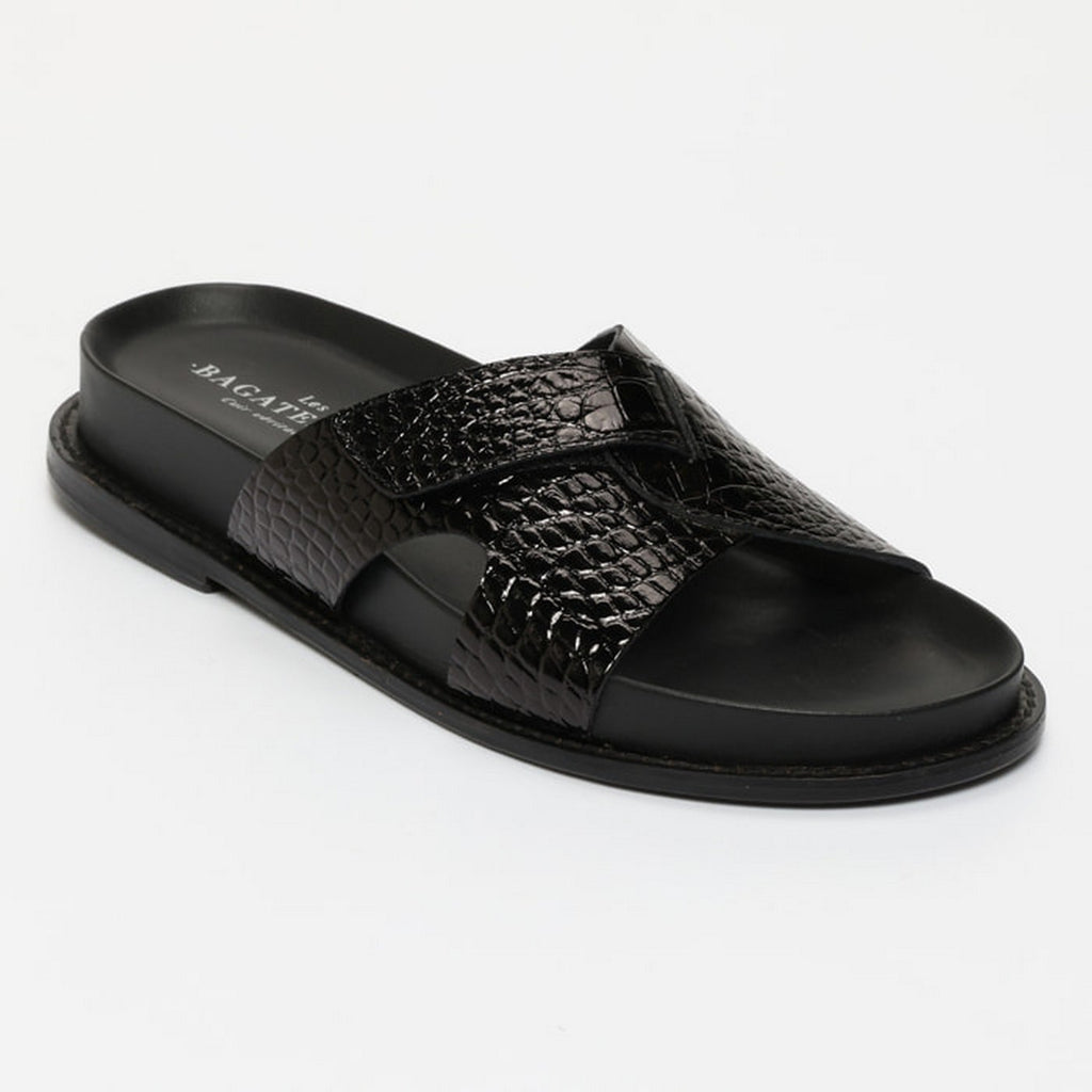 Sandalias Manuela - Black Patent Croco