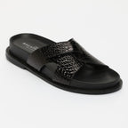 Sandalias Manuela - Black Patent Croco