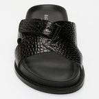 Sandalias Manuela - Black Patent Croco