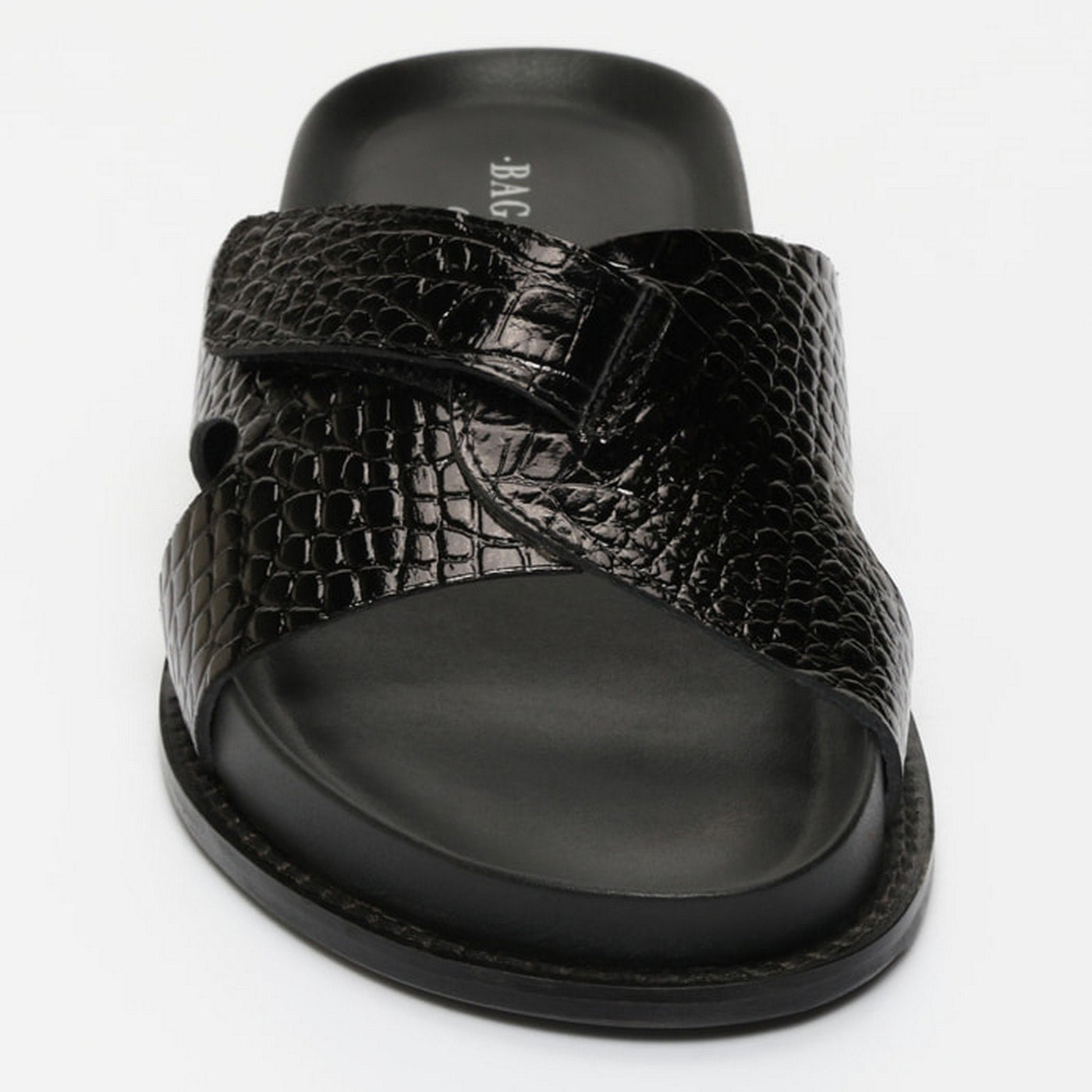 Sandalias Manuela - Black Patent Croco