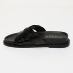 Sandalias Manuela - Black Patent Croco