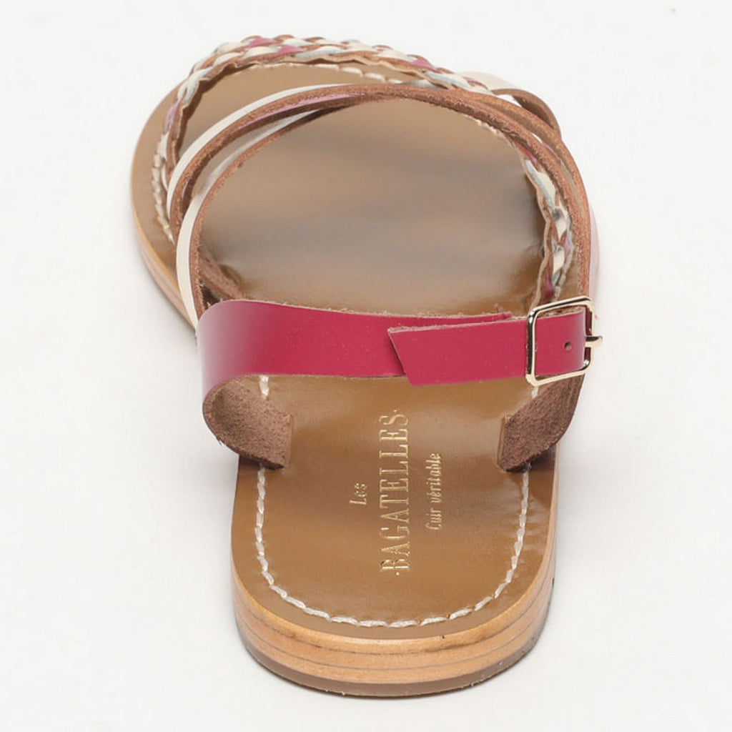 Jengibre Sandals - Plum/Gold/Off White