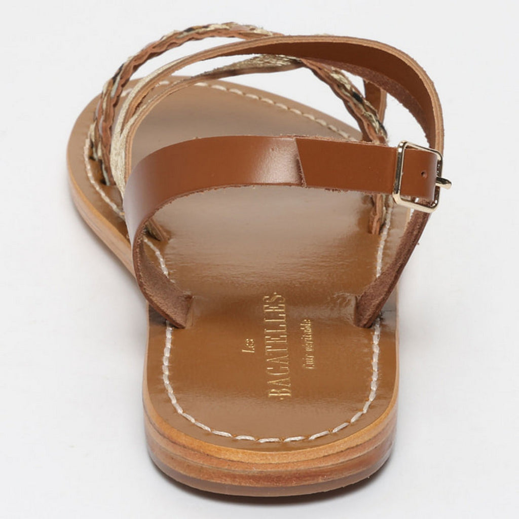 Jengibre Sandals - Brown Leopard/Gold Crackle/Camel