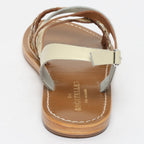 Jengibre Sandals - Beige Snake/Gold Crackle/Off White