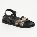 Sandalias Symarae - Black/Beige Snake