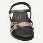 Sandalias Symarae - Black/Beige Snake