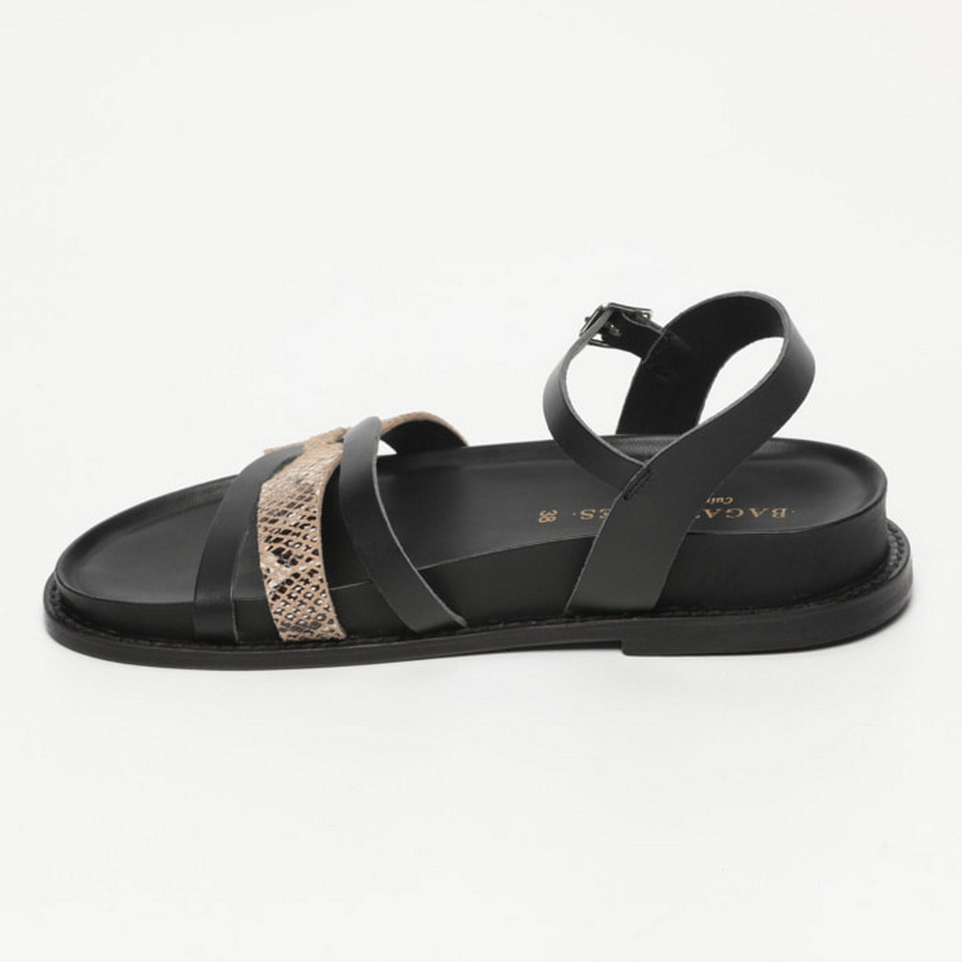 Sandalias Symarae - Black/Beige Snake