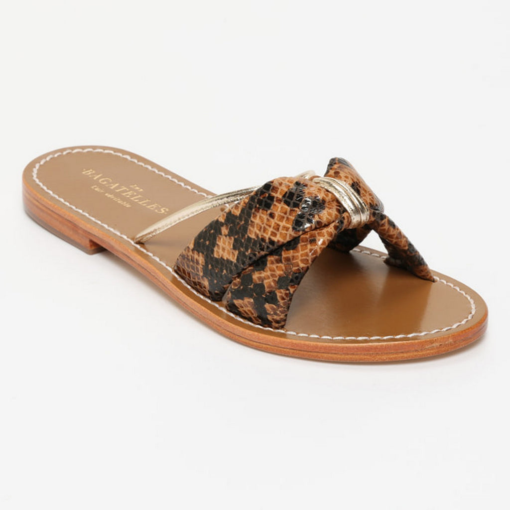 Sandalias Soralune - Brown Snake/Gold