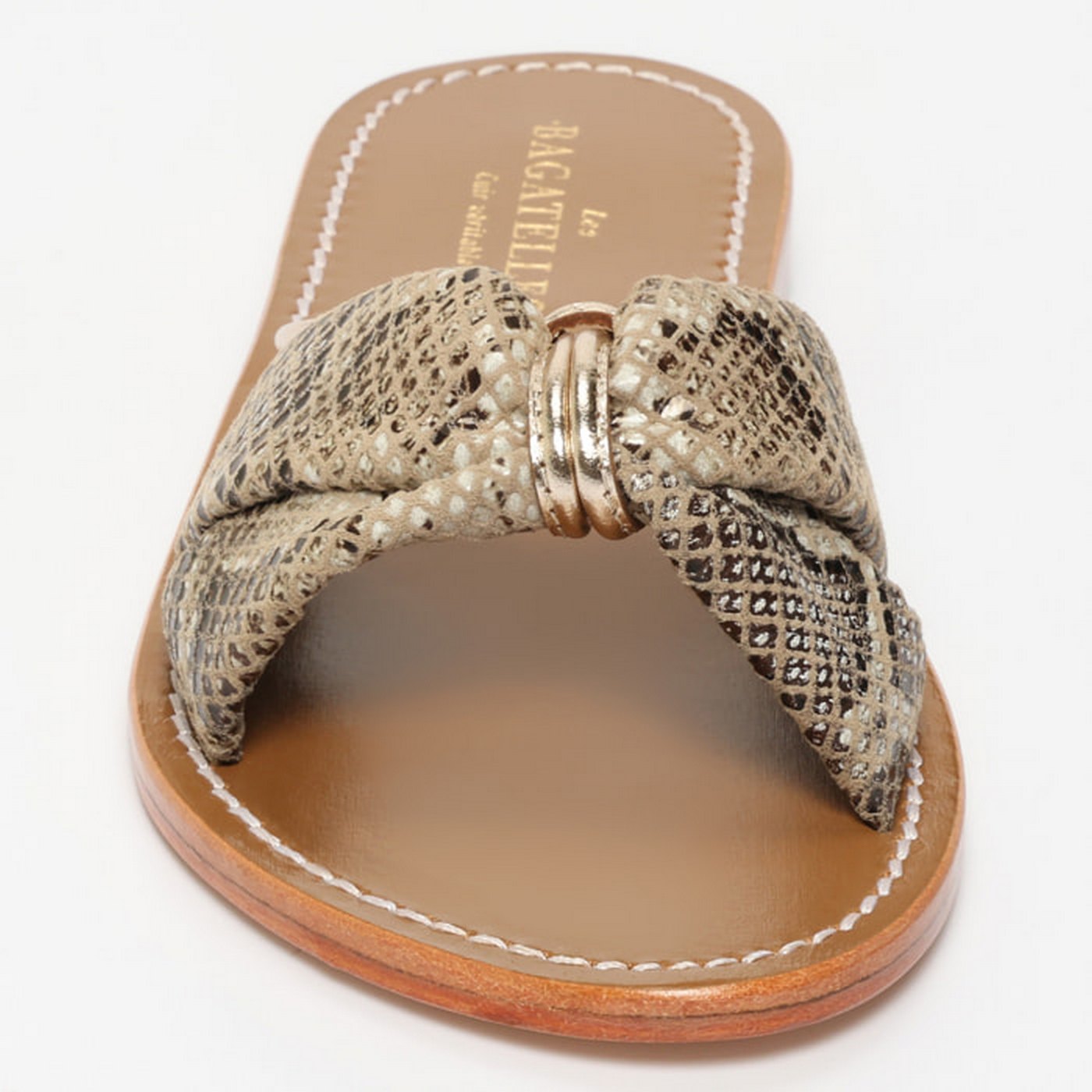 Sandalias Soralune - Beige Snake/Gold