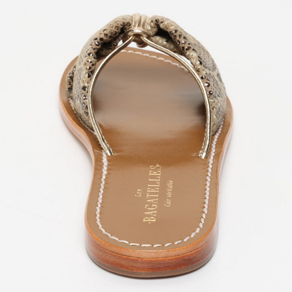 Sandalias Soralune - Beige Snake/Gold