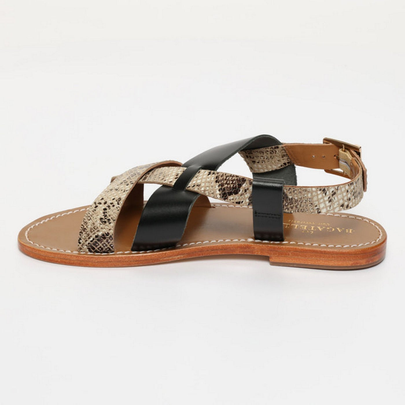 Sandalias Zyrelia - Beige Snake/Black