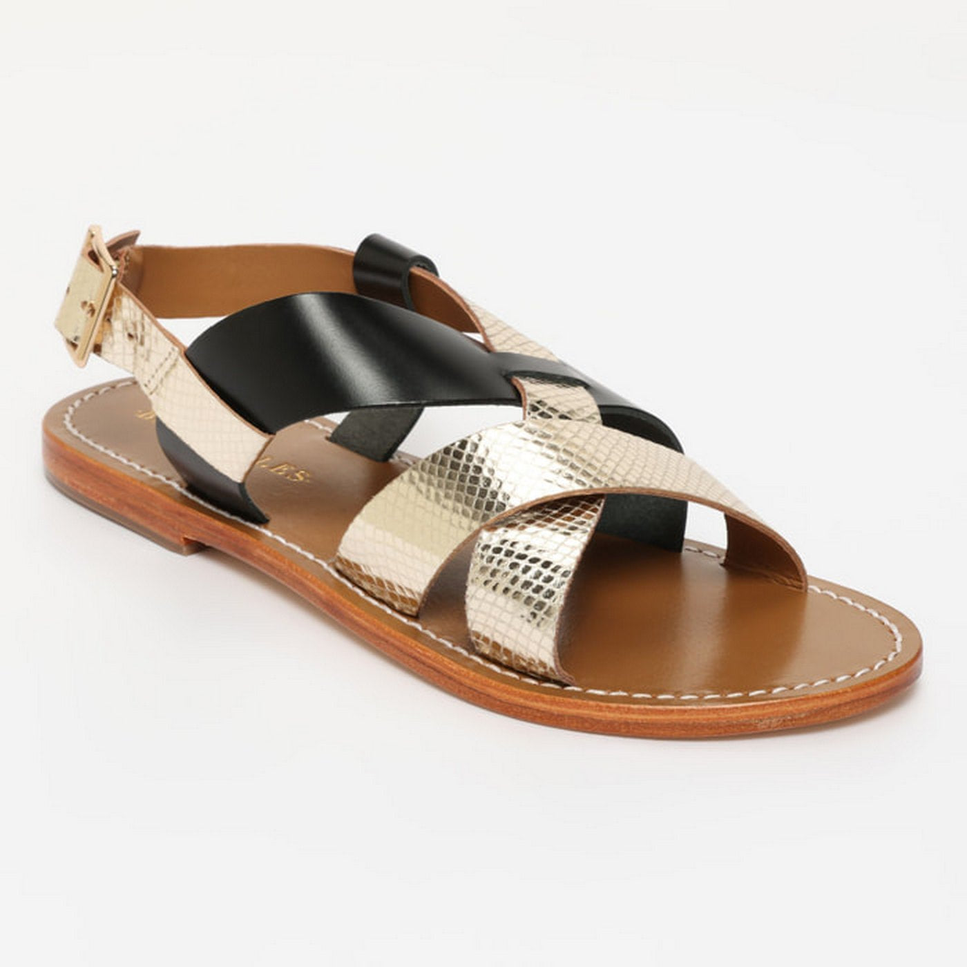 Sandalias Zyrelia - Black/Gold Snake