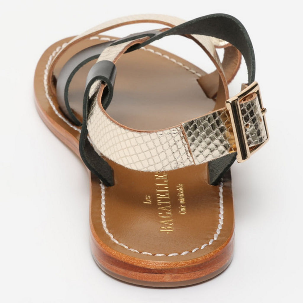 Sandalias Zyrelia - Black/Gold Snake