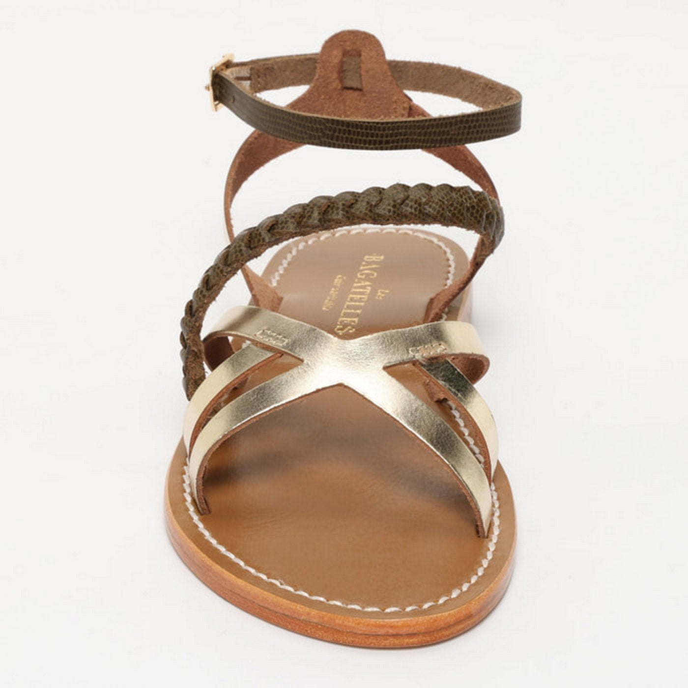 Sandalias Caldana - Kaki Lizard/Gold