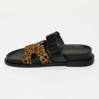 Sandalias Baza - Brown Leopard/Black