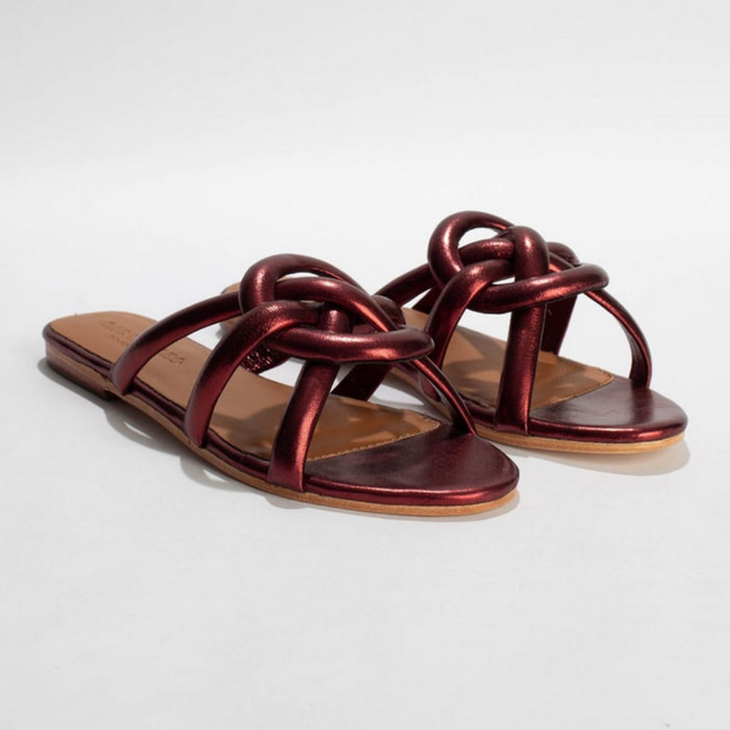 Sandalias Tabala - Burgundy Metal