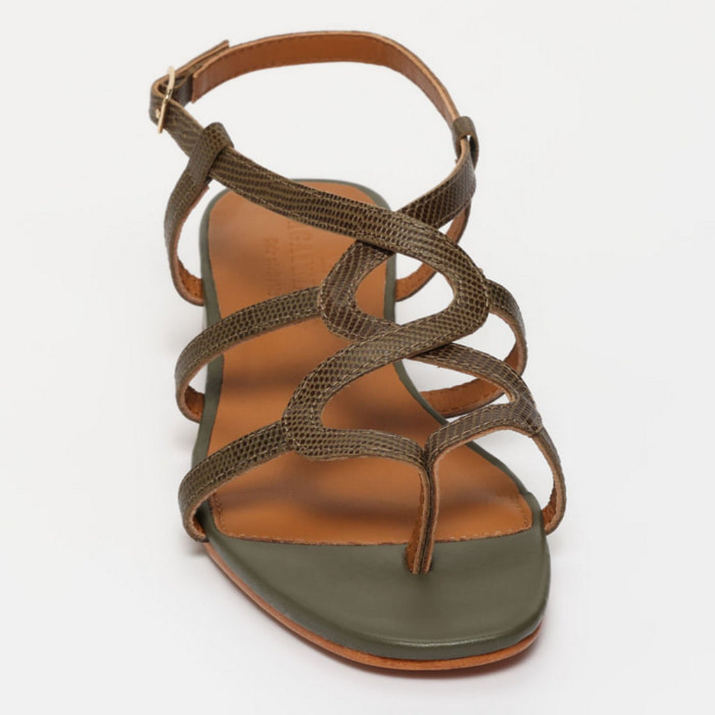 Sandalias de Tacón Ammi - Kaki Lizard