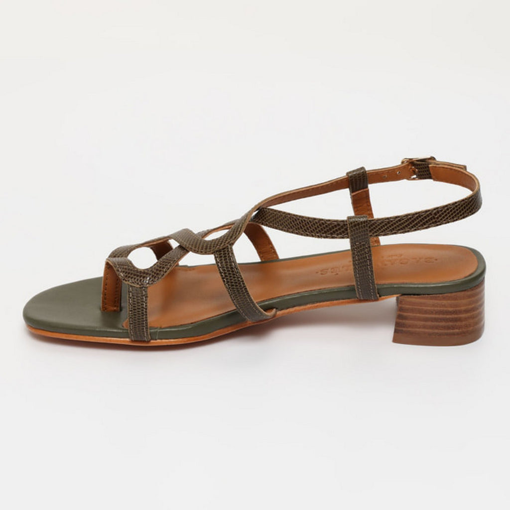 Sandalias de Tacón Ammi - Kaki Lizard