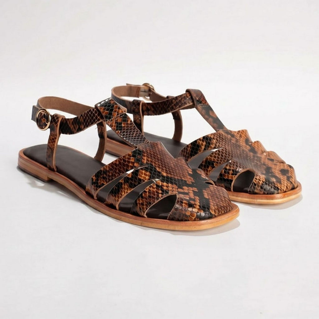 Malva Sandals - Brown Snake