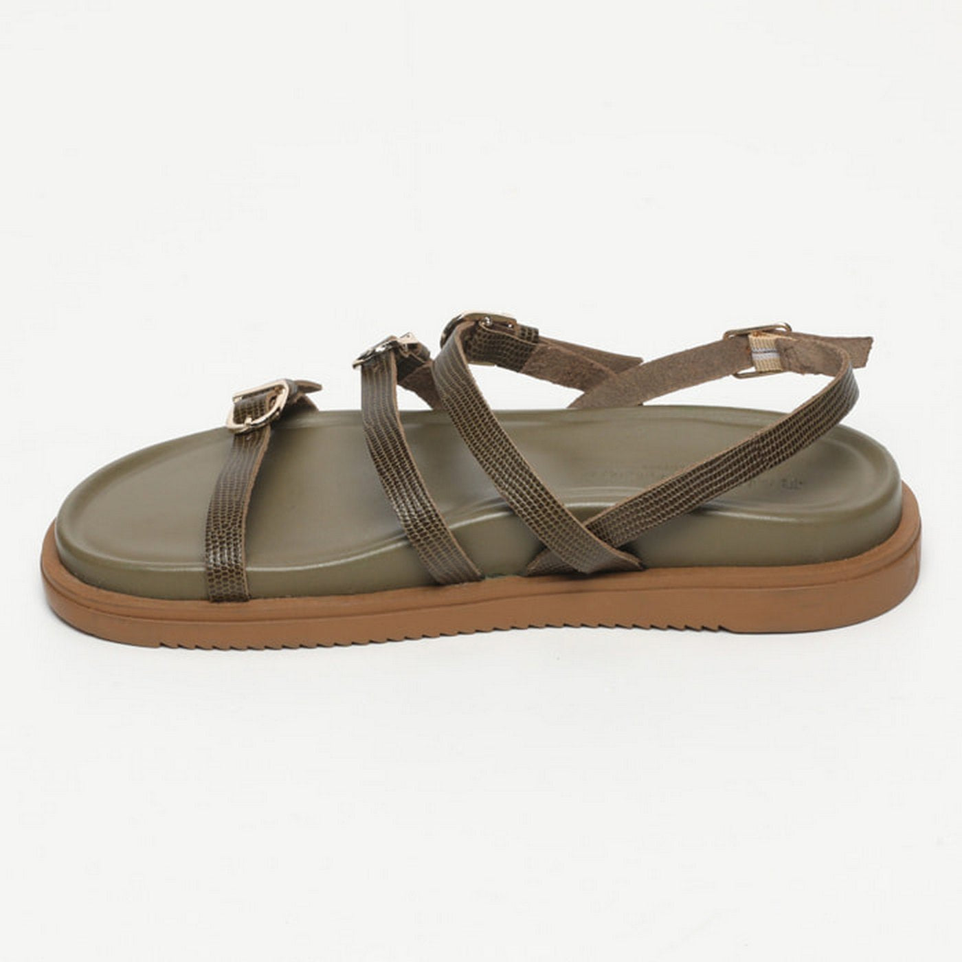 Sandalias Zeina - Kaki Lizard
