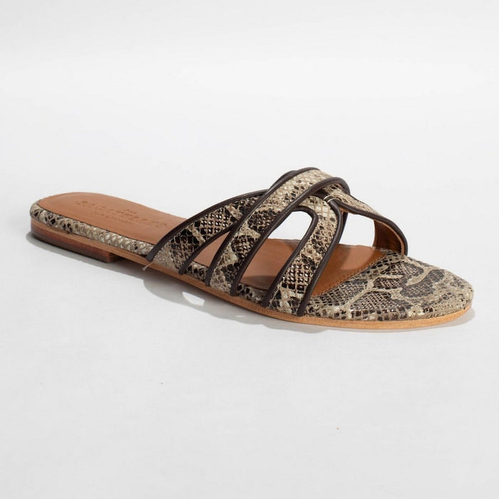 Sandalias Myrtice - Beige Snake/Brown
