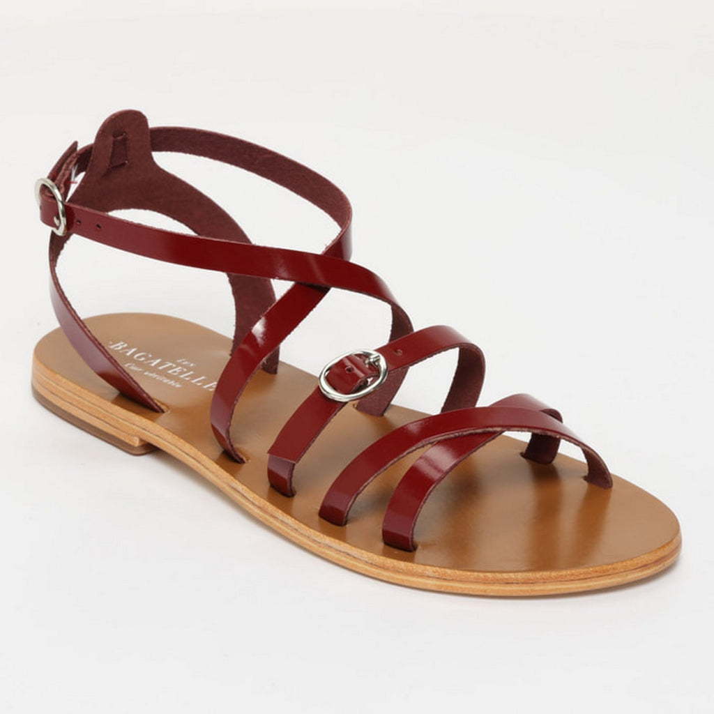 Sandales Abhiri - Cranberry Patent