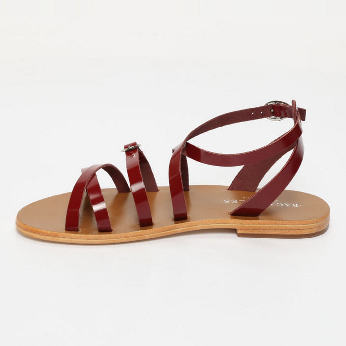 Sandales Abhiri - Cranberry Patent