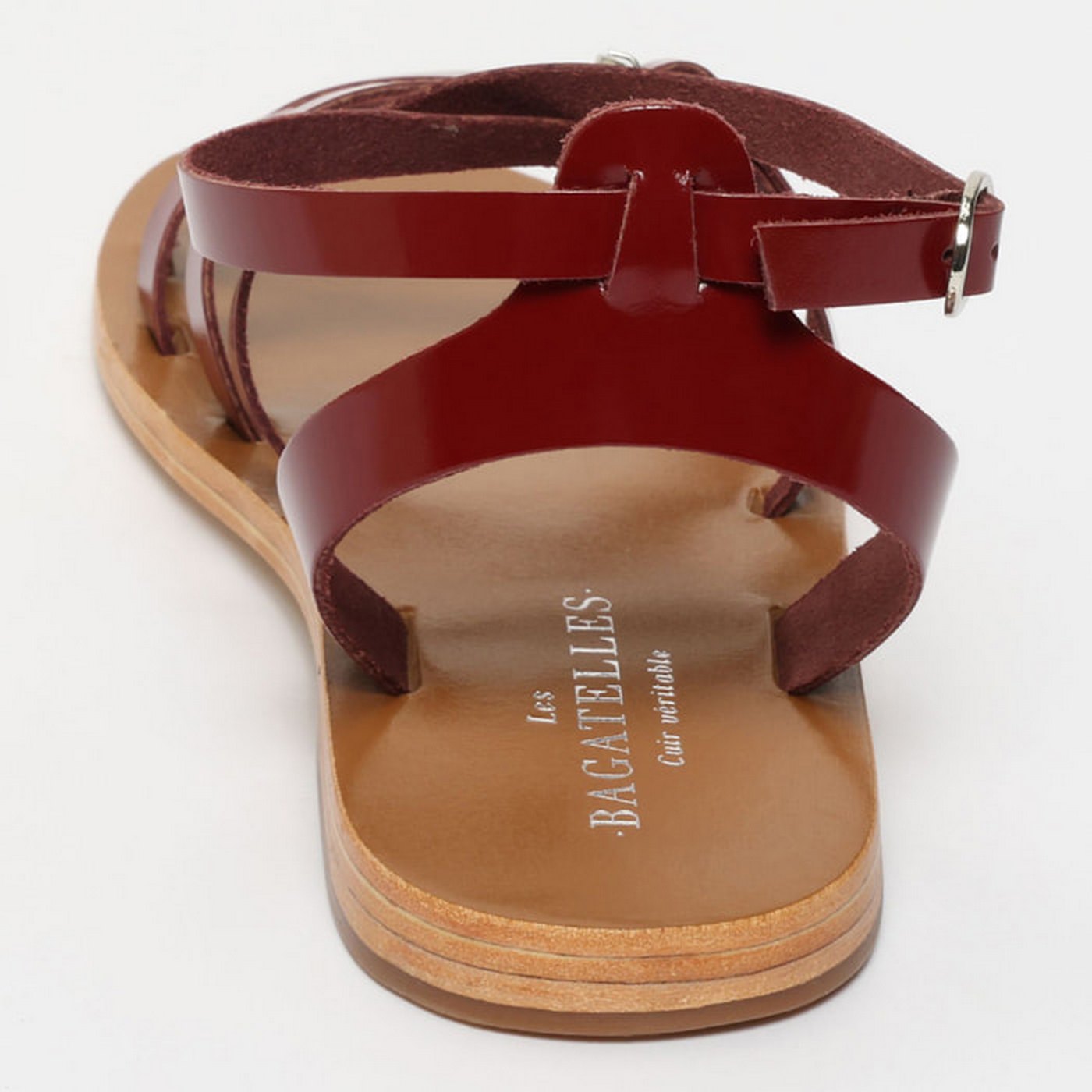 Sandales Abhiri - Cranberry Patent