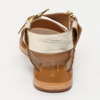 Sandalias Abhayd - Gold Croco