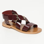 Abhayd Sandals - Black Berry Patent