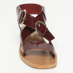 Abhayd Sandals - Black Berry Patent