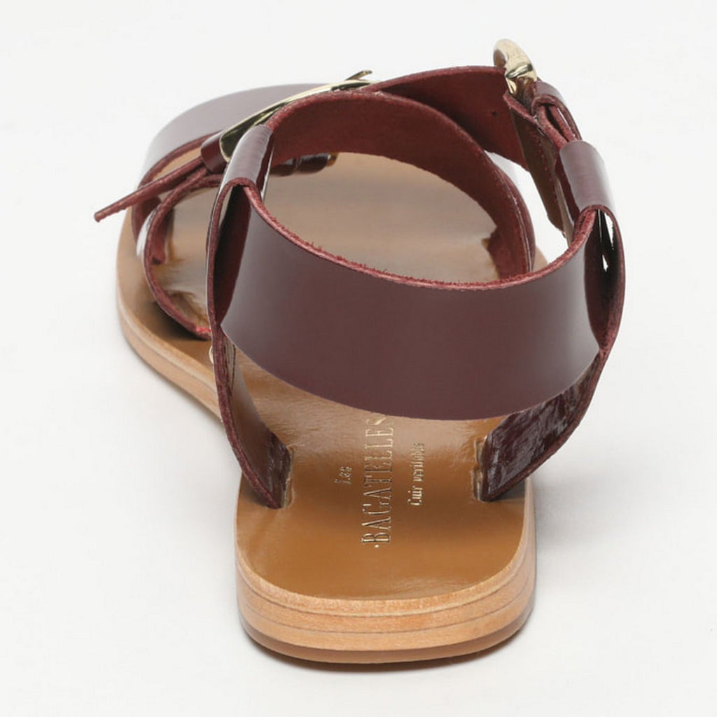 Abhayd Sandals - Black Berry Patent
