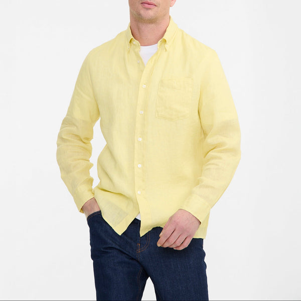 Camicia a maniche lunghe - giallo tenue - uomo