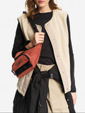 Gilet in pile - Beige - Donna
