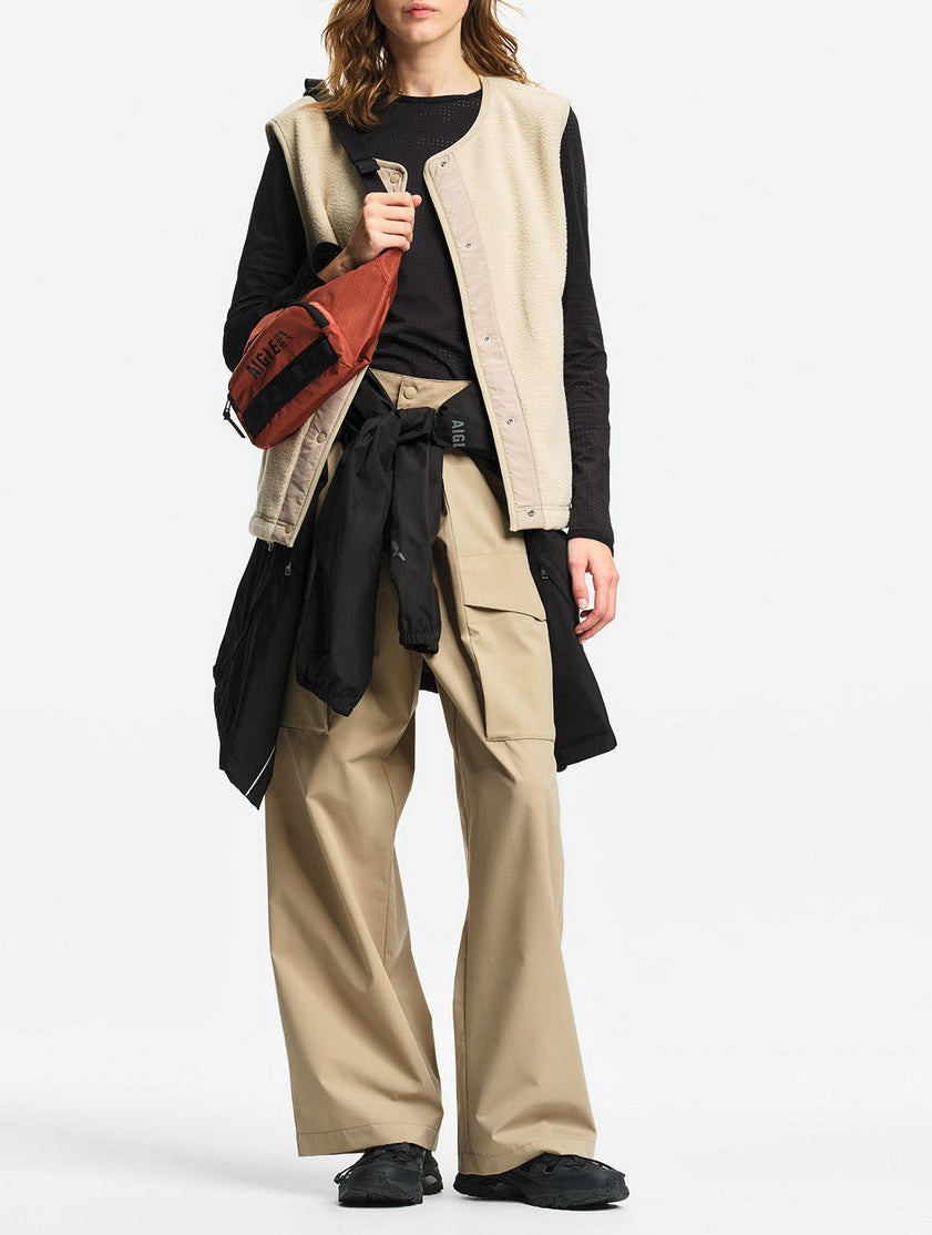 Gilet in pile - Beige - Donna
