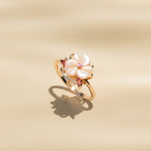 Anillo “Hibisco” – Oro Rosa