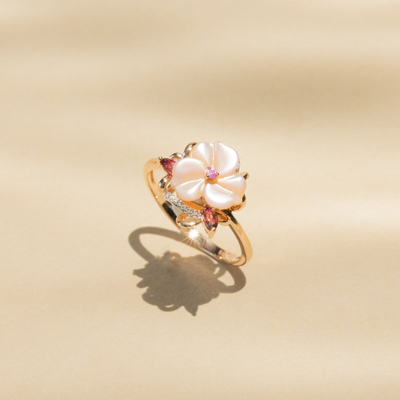 "Hibiscus" Ring - Rose Gold