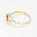 Bague "Mélusine" D0,08/18 C0,42/1 - Or Jaune 375/1000