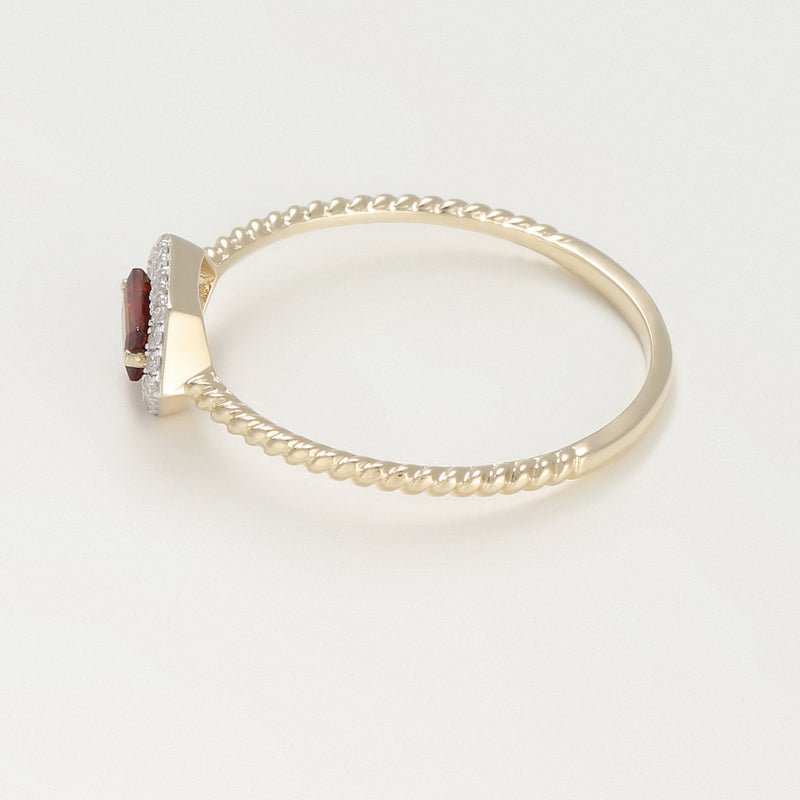 Bague "Isaline" D0,07/22 G0,25/1 - Or Jaune 375/1000