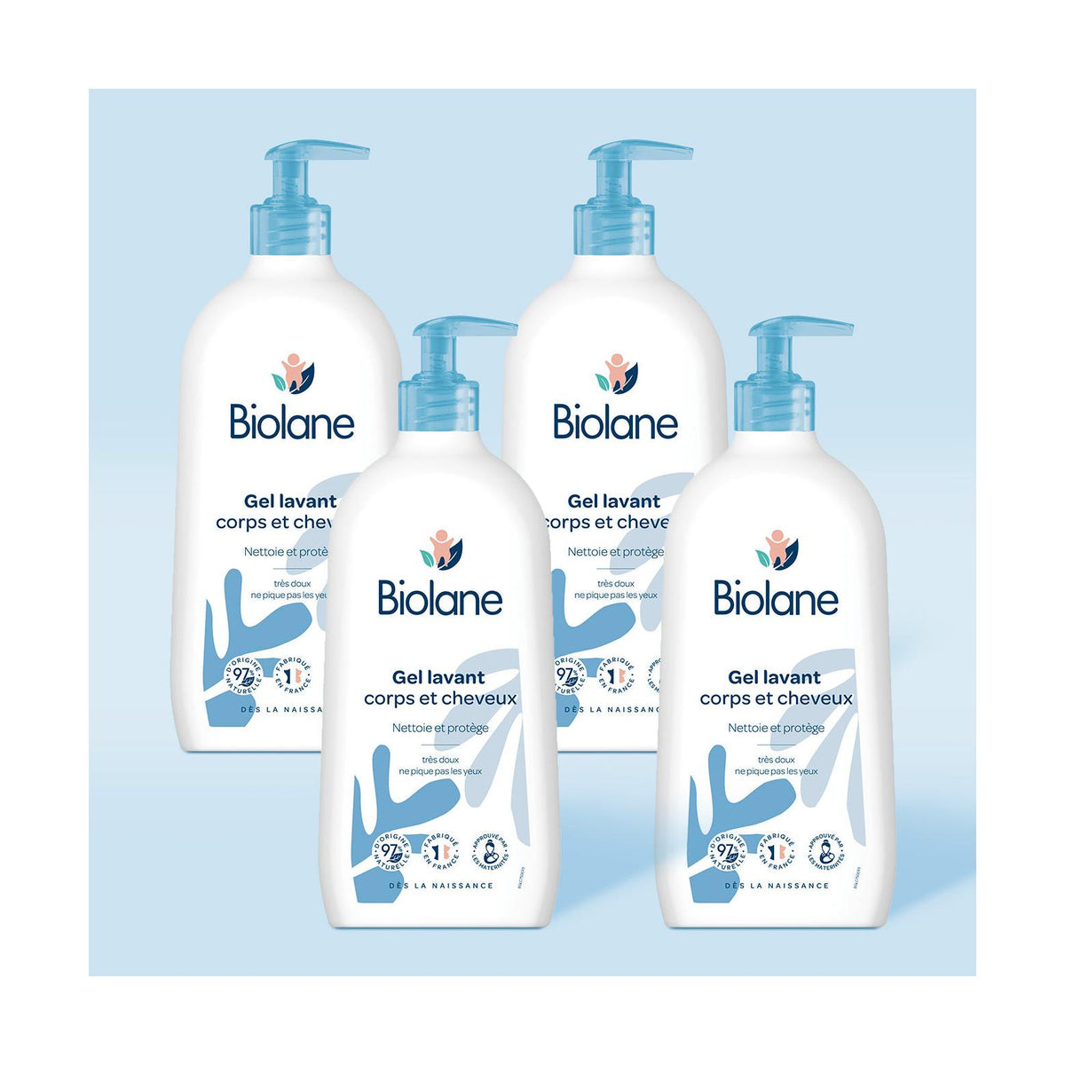 4-Pack Tvättgel Kropp & Hår 2-I-1