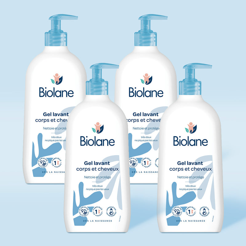 Lot 4X Gel Corps & Cheveux 2 En 1