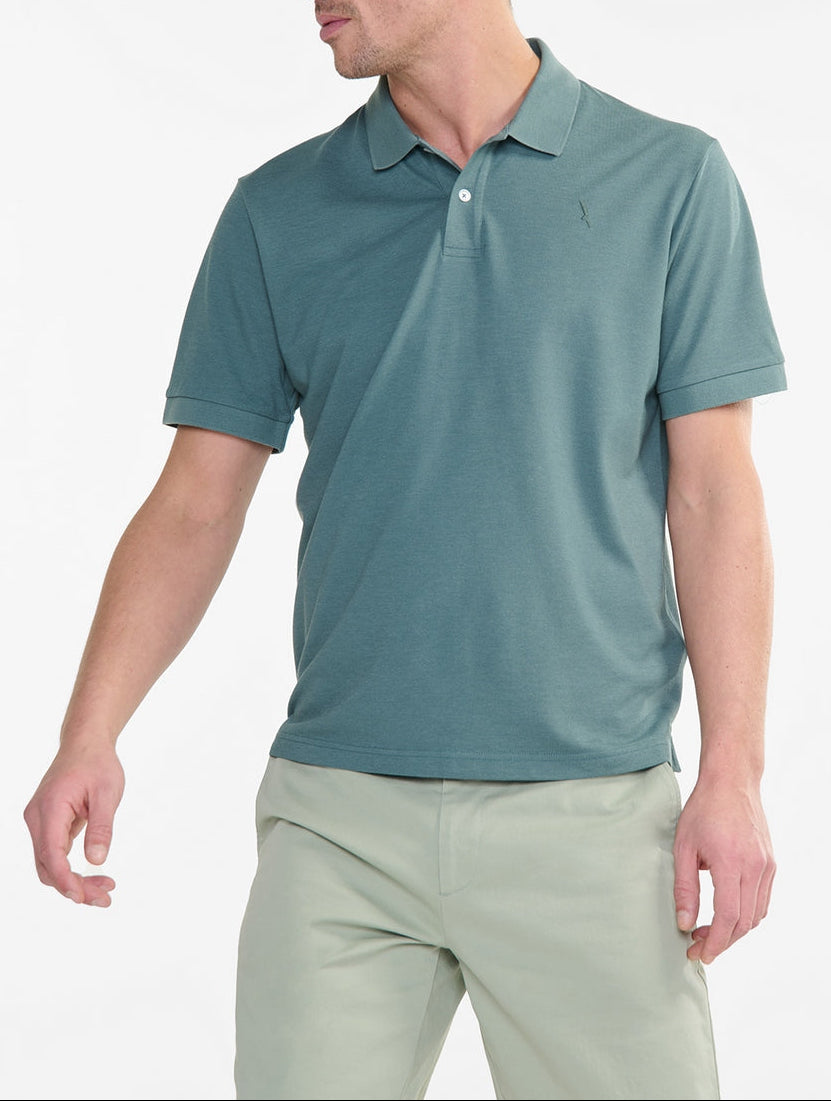 Men's Short-Sleeved Polo Shirt - Aloe